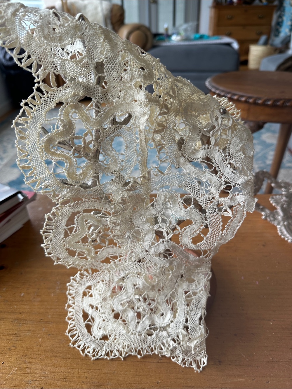 Antique Tatting Handmade Cream Lace